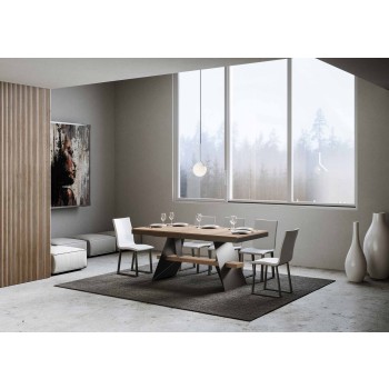 Baita Evolution Table - Extendable Table 90x180/440 cm Baita Evolution White Ash Anthracite Frame