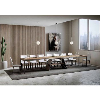 Baita Evolution Table - Extendable Table 90x180/440 cm Baita Evolution White Ash Anthracite Frame