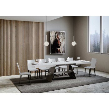 Baita Table - Extendable Table 90x160/420 cm Baita White Ash Anthracite Frame