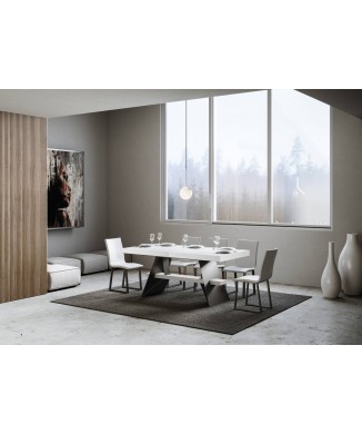 Baita Table - Extendable Table 90x180/440 cm Baita White Ash Anthracite Frame