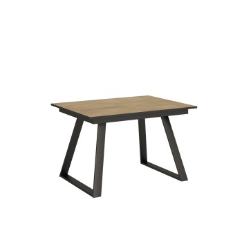 Bernadette Table - Extendable Table 90x120/180 cm Bernadette White Ash Anthracite Frame