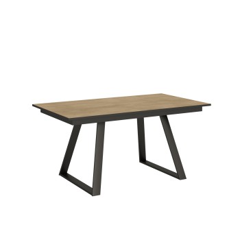 Bernadette Table - Extendable Table 90x160/220 cm Bernadette White Ash Anthracite Frame