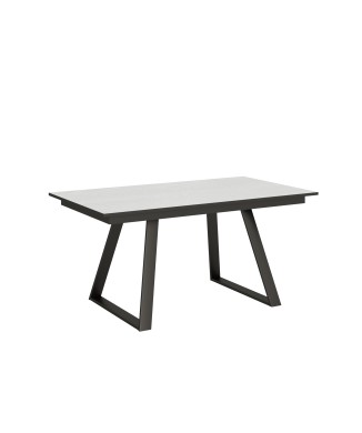 Bernadette Table - Extendable Table 90x160/220 cm Bernadette White Ash Anthracite Frame
