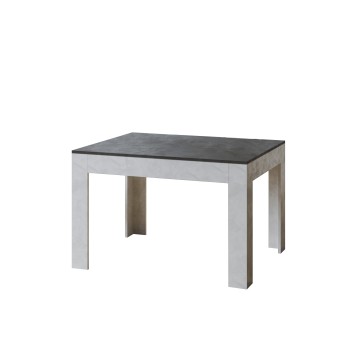 Bibi Table - Extendable table 90x120/180 cm Bibi Mix Spatula White top - Spatula Anthracite base