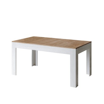 Bibi Table - Extendable table 90x160/220 cm Bibi Mix Spatula White top - Spatula Anthracite base