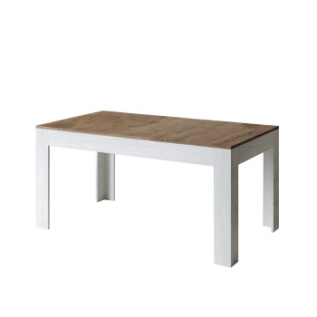 Bibi Table - Extendable table 90x160/220 cm Bibi Mix Spatula White top - Spatula Anthracite base