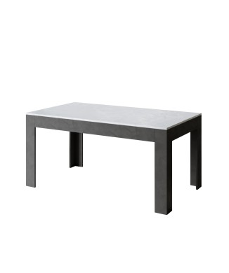Bibi Table - Extendable table 90x160/220 cm Bibi Mix Spatula White top - Spatula Anthracite base