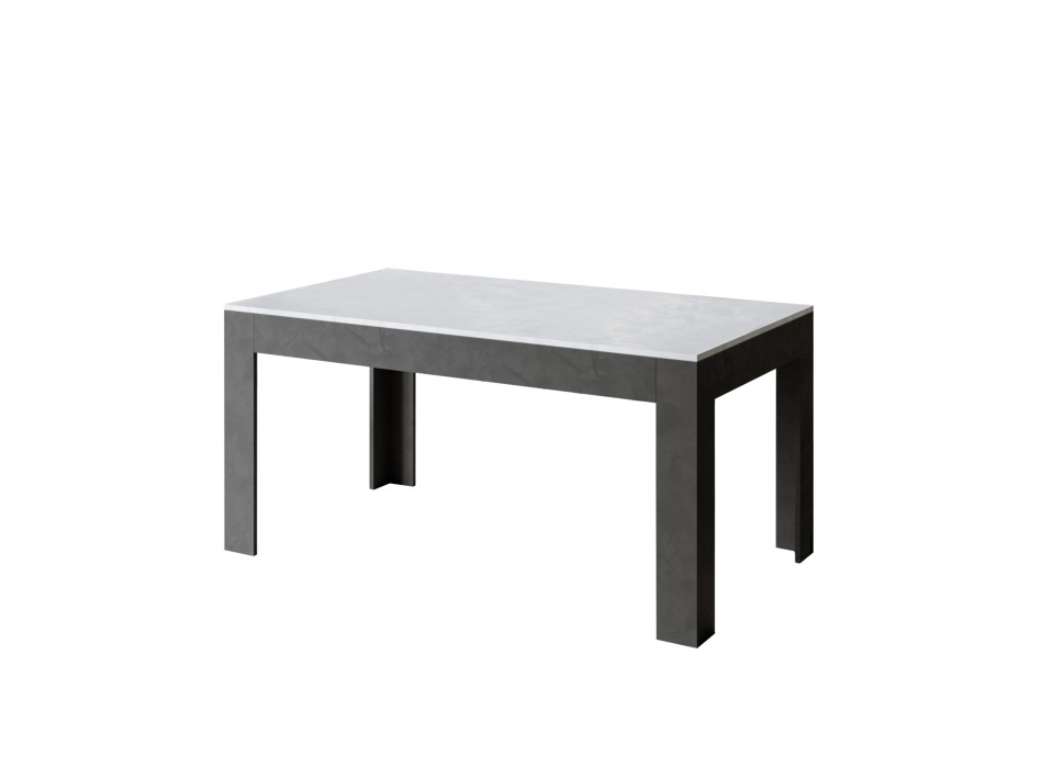 Bibi Table - Extendable table 90x160/220 cm Bibi Mix Spatula White top - Spatula Anthracite base