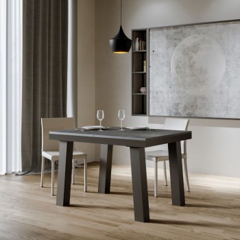 Bridge Evolution Table - Extendable table 90x120/224 cm Bridge Evolution White Ash with Anthracite frame