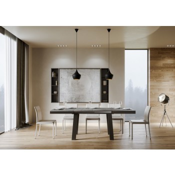 Bridge Evolution Table - Extendable table 90x120/224 cm Bridge Evolution White Ash with Anthracite frame