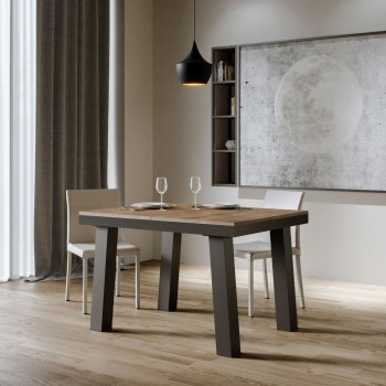 Bridge Evolution Table - Extendable table 90x120/224 cm Bridge Evolution White Ash with Anthracite frame