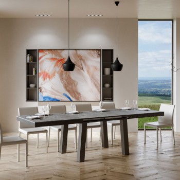 Bridge Evolution Table - Extendable Table 90x180/284 cm Bridge Evolution White Ash Anthracite Frame