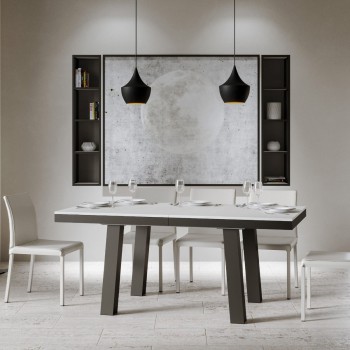 Bridge Evolution Table - Extendable table 90x180/440 cm Bridge Evolution White Ash Anthracite frame