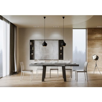 Bridge Table - Extendable table 90x130/390 cm Bridge White Ash Anthracite frame
