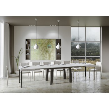 Bridge Table - Extendable table 90x130/390 cm Bridge White Ash Anthracite frame
