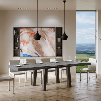 Bridge Table - Extendable table 90x160/264 cm Bridge White Ash Anthracite frame