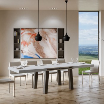 Bridge Table - Extendable table 90x180/284 cm Bridge White Ash Anthracite frame