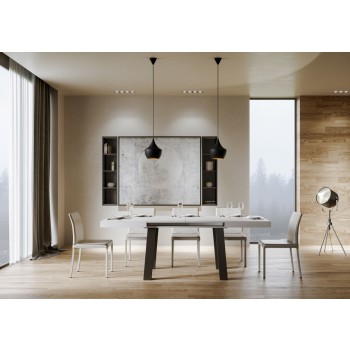 Bridge Table - Extendable table 90x180/440 cm Bridge White Ash Anthracite frame