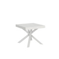Extendable table 90x90/194 cm Clerk top - white legs