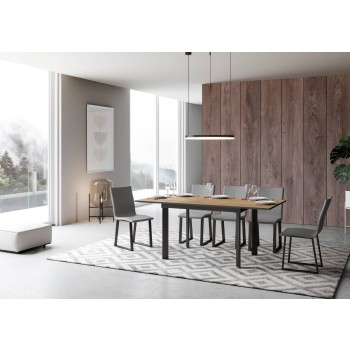 Cumar Table - Extendable Table 90x120/180 cm Cumar White Ash Anthracite Frame