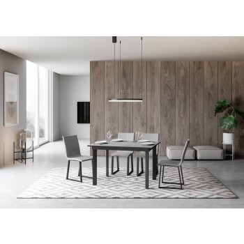 Cumar Table - Extendable Table 90x120/180 cm Cumar White Ash Anthracite Frame