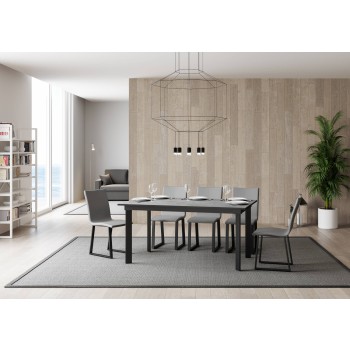 Cumar Table - Extendable Table 90x160/220 cm Cumar White Ash Anthracite Frame