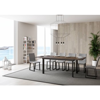 Cumar Table - Extendable Table 90x160/220 cm Cumar White Ash Anthracite Frame