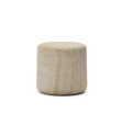 Drasi concrete side table with travertine-effect finish, Ø 46 cm