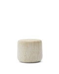 Drasi concrete side table with travertine-effect finish, Ø 60 cm