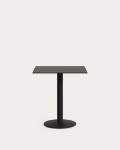 Esilda outdoor table, black, with metal leg, 70 x 70 x 70 cm