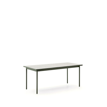 Maurina outdoor table in galvanized steel