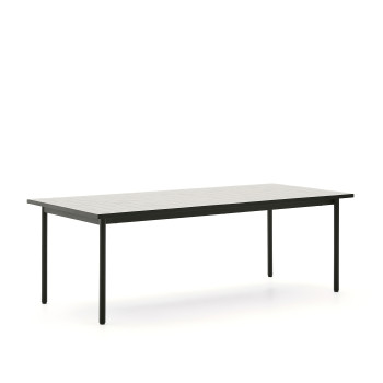 Maurina outdoor table in galvanized steel