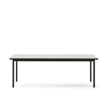 Maurina outdoor table in galvanized steel
