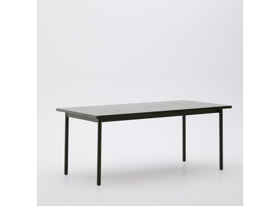 Maurina outdoor table in galvanized steel