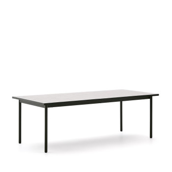Maurina outdoor table in galvanized steel