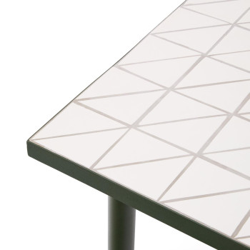 Maurina outdoor table in galvanized steel