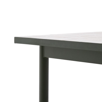Maurina outdoor table in galvanized steel