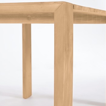 Victoire outdoor table in solid tea wood