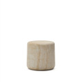 Drasi concrete side table with travertine-effect finish, Ø 46 cm