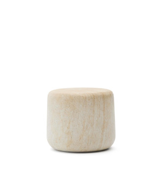 Drasi concrete side table with travertine effect finish, Ø 60 cm
