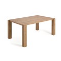 Deyanira table with oak veneer and solid oak legs, 160 x 90 cm