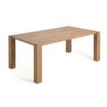 Deyanira table with oak veneer and solid oak legs, 200 x 100 cm