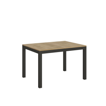 Everyday Evolution table with anthracite legs and frame D.90 - Extendable table 90x120/380 cm Everyday Evolution White Ash with anthracite legs and frame