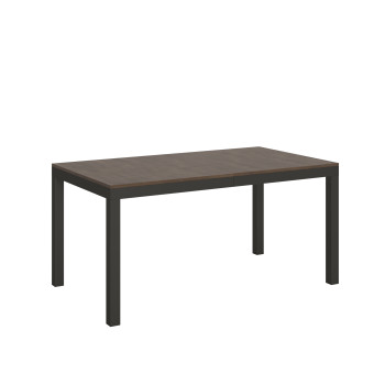 Everyday Evolution table with anthracite legs and frame D.90 - Extendable table 90x160/420 cm Everyday Evolution White Ash with anthracite legs and frame