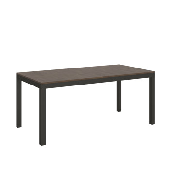 Everyday Evolution table with anthracite legs and frame D.90 - Extendable table 90x180/440 cm Everyday Evolution White Ash with anthracite legs and frame