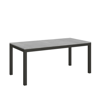 Everyday Evolution table with anthracite legs and frame D.90 - Extendable table 90x180/440 cm Everyday Evolution White Ash with anthracite legs and frame
