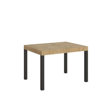 Everyday table with anthracite legs D.90 - Extendable table 70x110/194 cm Everyday White Ash with anthracite legs