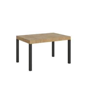 Everyday table with anthracite legs D.90 - Extendable table 90x130/234 cm Everyday White Ash with anthracite legs