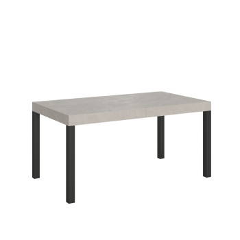 Everyday table with anthracite legs D.90 - Extendable table 90x160/420 cm Everyday White Ash with anthracite legs