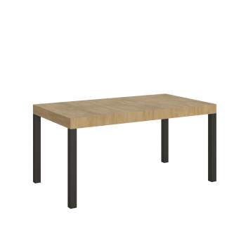Everyday table with anthracite legs D.90 - Extendable table 90x160/420 cm Everyday White Ash with anthracite legs